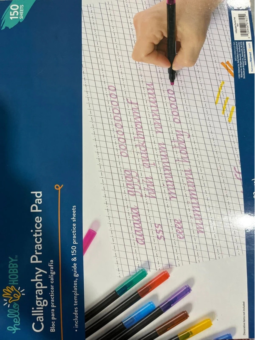 Calligraphy practice pad handwriting cursive practice